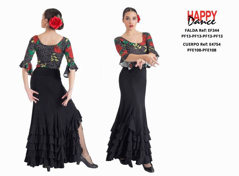 Happy Dance. Woman Flamenco Skirts for Rehearsal and Stage. Ref. EF344PF13PF13PF13PF13